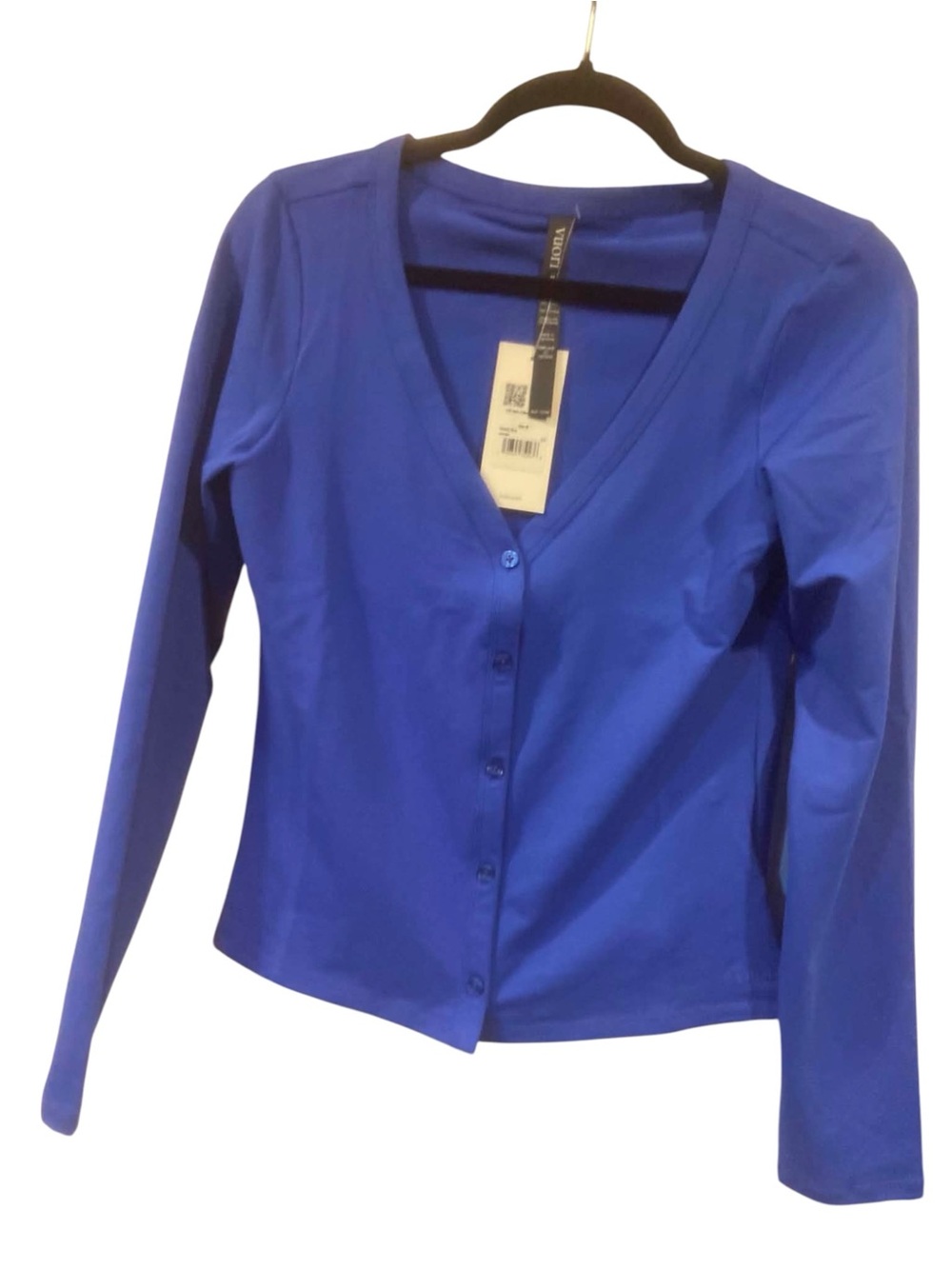 NWT Halo V-Neck Cardigan ELECTRIC BLUE Size Medium